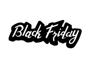 Black friday lettering. Vector illustration