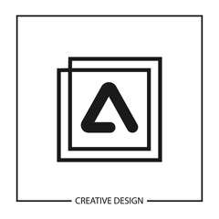 Modern and minimalist Letter A Logo Template Design