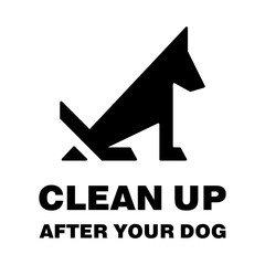 Clean up after your dog stop pooping silhouette