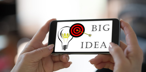Big idea concept on a smartphone