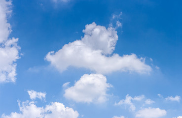 Naklejka na ściany i meble Blue sky with beautyful clouds in sunny day