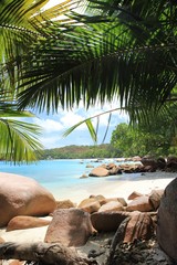 Paradise beach Anse Lazio, Praslin, Seychelles