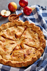 American apple pie in a dish