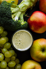 squeezed juice from fruits and vegetables