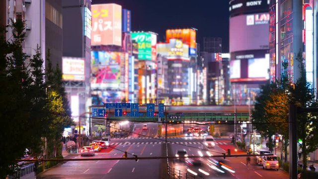 東京夜景・タイムラプス・大都会　新宿