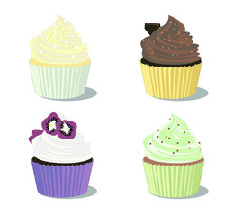 Illustration de cupcakes pâtisserie