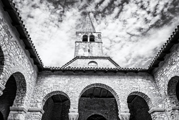 Tower of Euphrasian Basilica in Porec, Croatia