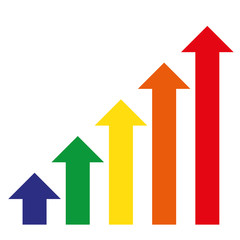 Successful business motivation concept levels, chart. Graph Vector and illustration