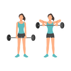 Fototapeta na wymiar Woman workout fitness, aerobic and exercises. Vector Illustration. 