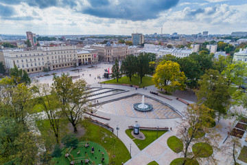 Panorama of Lublin aerial view - obrazy, fototapety, plakaty