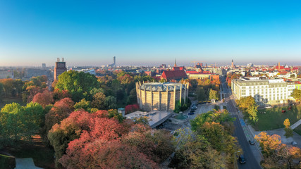 Autumn in Wrocław aerial view © Artur Kowalczyk