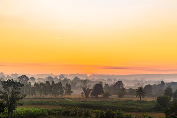 Sunrise in the morning.