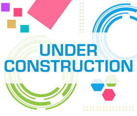 Under Construction Colorful Technology Background Text 