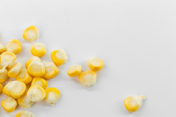 corn seeds isolated on white background