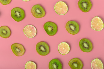 Food texture. Seamless pattern of fresh various fruits.