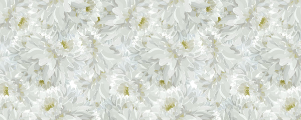 Seamless texture with chrysanthemums.