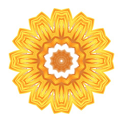 yellow pattern isolated on white background