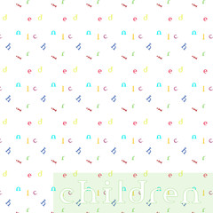 Children vivid background - seamless letters pattern