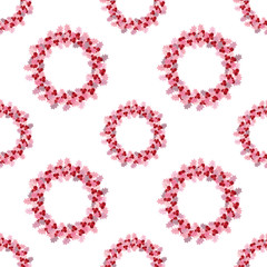 Seamless christmas flower pattern. Background in small flowers for textiles, fabrics, cotton fabric, covers, wallpaper, print, gift wrapping, postcard, scrapbooking. Raster copy