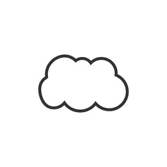 Cloud icon, line. Vector illustrations. Flat design.