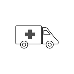 Fototapeta premium Ambulance icon, medical sign. Vector illustrations. Flat design.