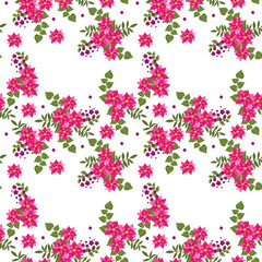 Fashionable pattern in small flowers. Floral seamless background for textiles, fabrics, covers, wallpapers, print, gift wrapping and scrapbooking. Raster copy. 