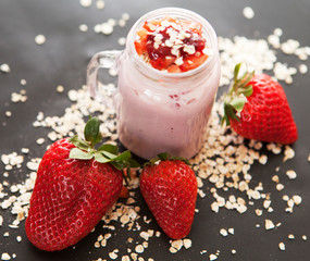 dessert lacté au fruits et avoine fibre