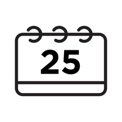 Calendar black friday vector icon