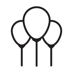 Balloons black friday vector icon