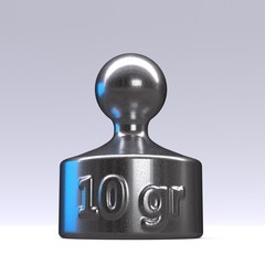 3d rendered calibration weights on a white background