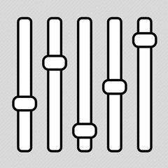 Levels icon vector isolated on gray background, Settings sign, vector