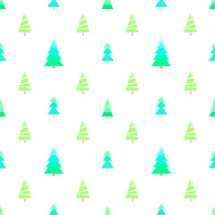 Seamless pattern with chrismas trees. Geometric background. Bright texture. Abstract geometric wallpaper. Doodle for design