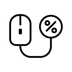 Mouse cyber monday vector icon