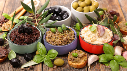 assorted dip and spread
