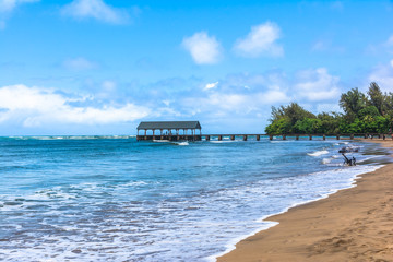 View of Hanalei Bay in Kauai, Hawaii
