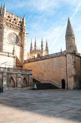 Fototapeta na wymiar Gothic cathedral of Burgos in Spain