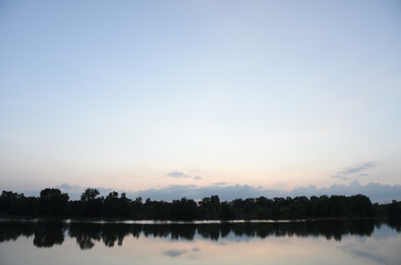 beautiful Sunset river at Thailand