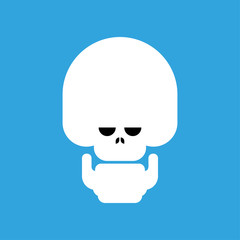 Fat Skull isolated. Fat man Skeleton head sign. anatomy Vector illustration