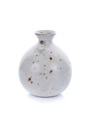 ceramic jar isolated on white background