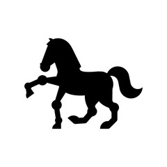 Fototapeta na wymiar Black horse sign icon. Steed symbol. Cartoon animal vector