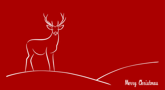 Merry Christmas - Hirsch - Gru&szlig;karte