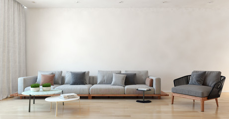 Fototapeta na wymiar large luxury modern bright interiors Living room illustration 3D rendering computer digitally generated image