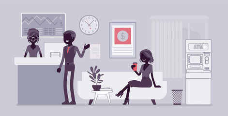 Bank office interior design