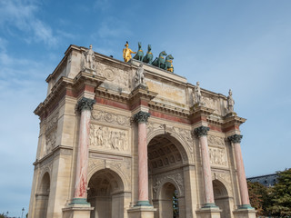 Fototapeta na wymiar View of the Carrousel Arc de Triomphe in Paris France
