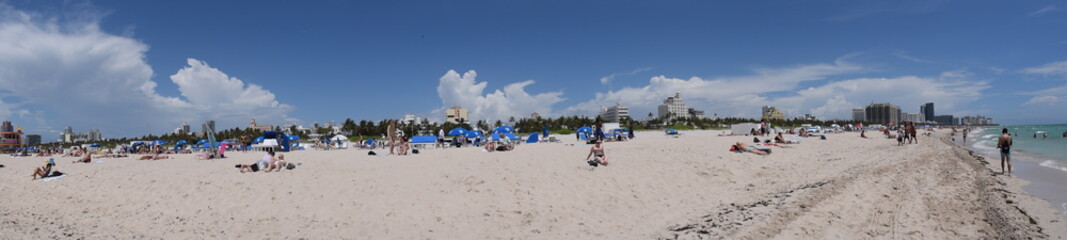 Panoramica spiaggia Miami Beach - Stati Uniti