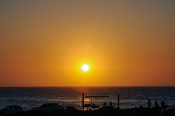atardecer en el mal