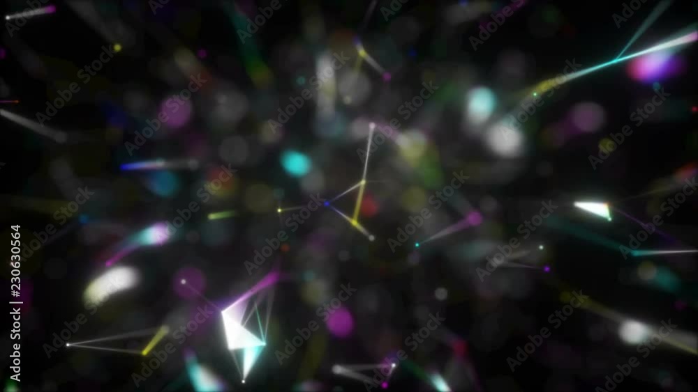 Poster neon circulation. blurred outlines of the modern digital world.fly through abstract 3d rendering of 