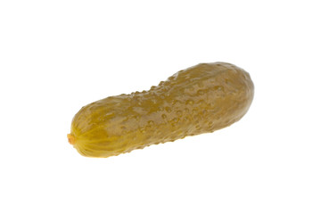 pickled cucumber isolated on white background