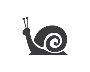 Fotobehang snail logo vector icon illustration design   © indra23_anu