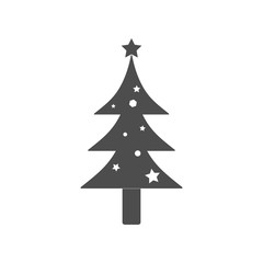Christmas tree icon. Vector illustrations. Flat design.